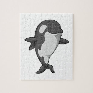 Killer whale at Yoga Fitness in Standing Jigsaw Puzzle
