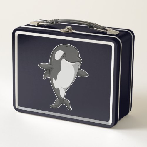 Killer whale at Yoga Fitness in Standing Metal Lunch Box