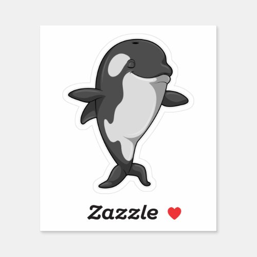 Killer whale at Yoga Fitness in Standing Sticker