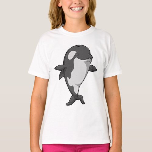 Killer whale at Yoga Fitness in Standing T_Shirt