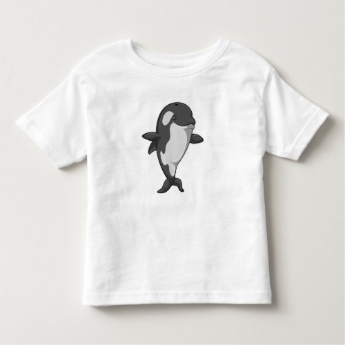 Killer whale at Yoga Fitness in Standing Toddler T_shirt
