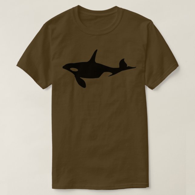 Killer Whale Black and White 1 T-Shirt (Design Front)