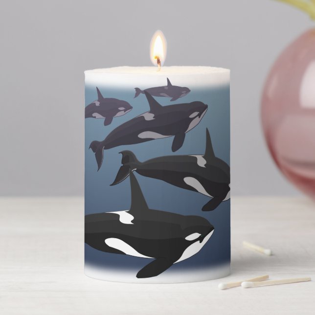 Killer Whale Candles Custom Orca Whale Candle (In Situ)