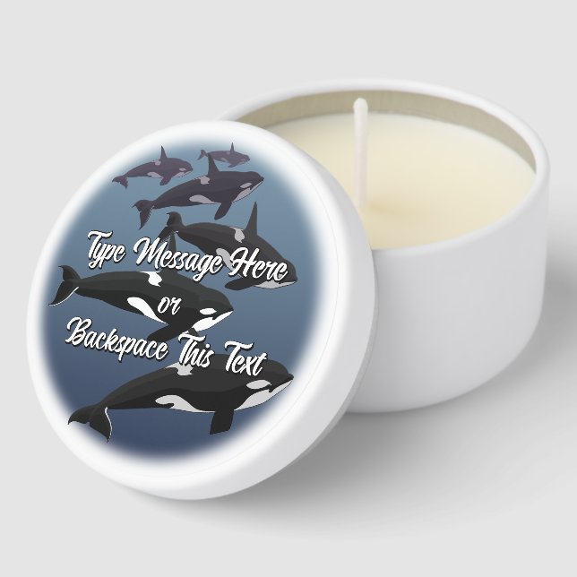 Killer Whale Candles Custom Orca Whale Candle (Corner)