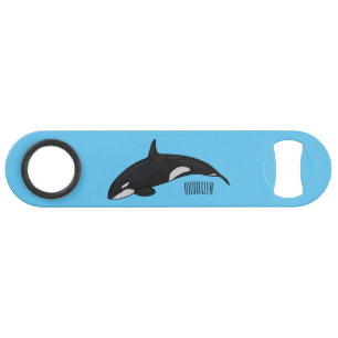 Killer whale cartoon illustration bar key