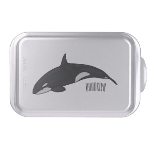 Killer whale cartoon illustration cake pan
