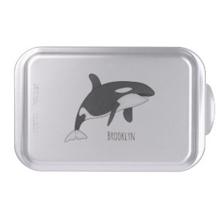 Killer whale cartoon illustration cake pan