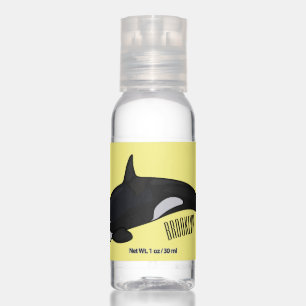 Killer whale cartoon illustration hand sanitizer