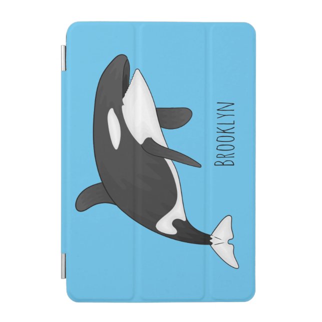 Killer whale cartoon illustration  iPad mini cover (Front)