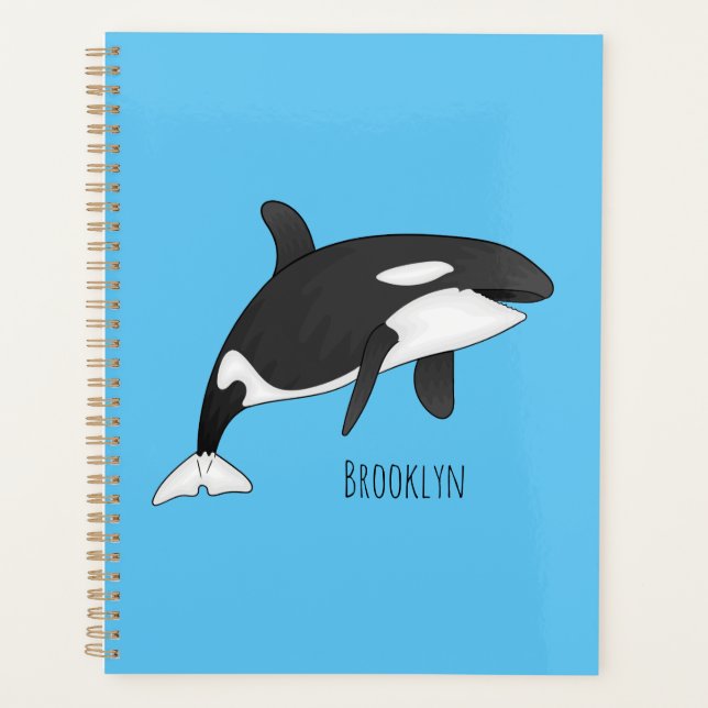 Killer whale cartoon illustration planner (Front)