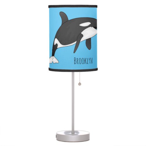 Killer whale cartoon illustration  table lamp