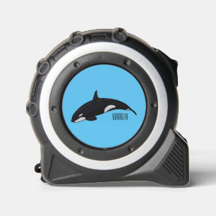 Killer whale cartoon illustration tape measure