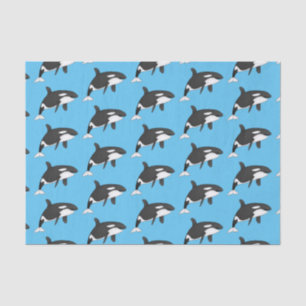 Killer whale cartoon illustration  tissue paper