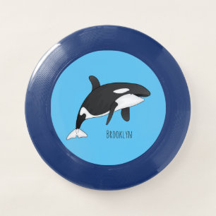 Killer whale cartoon illustration Wham-O frisbee