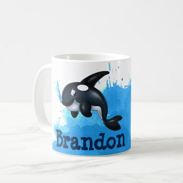 Killer Whale Cartoon Mug (Front Left)