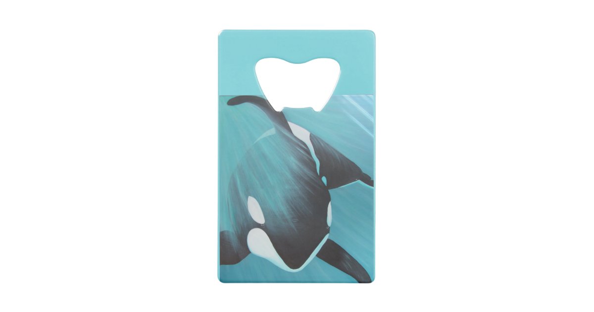 Killer Whale Credit Card Bottle Opener Zazzle Com