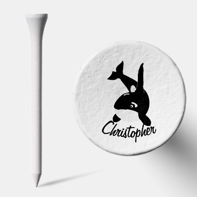 Killer Whale Design Golf Tees