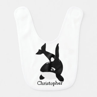 Killer Whale Design Just Add Name Baby Bib