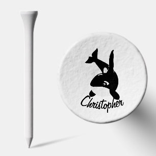 Killer Whale Design Personalised Golf Tees