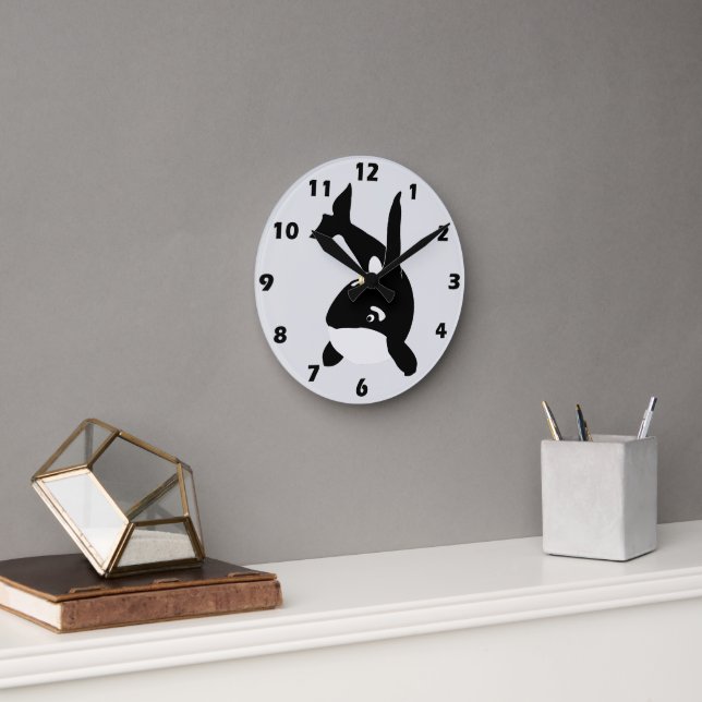 Killer Whale Design Round Clock (Office)
