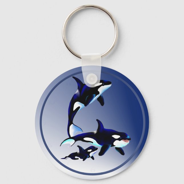 Killer Whale Family Keychains (Front)