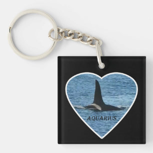 Killer Whale Fin "Aquarius" Orca Keychain
