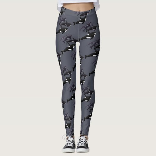 Killer Whale Leggings Orca Whale Leggings