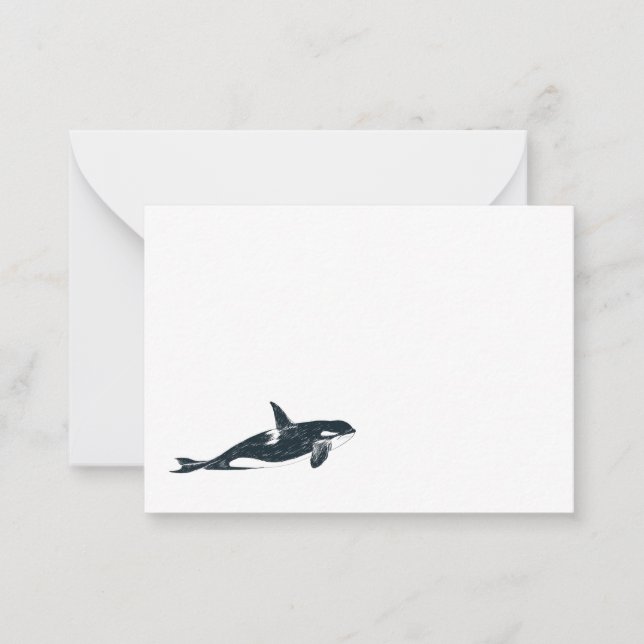 Killer whale note card (Front)