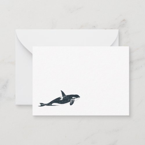 Killer whale note card