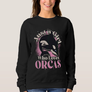 Killer Whale  Ocean Animal  Girls Women Orca Long  Sweatshirt