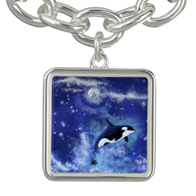 Killer Whale on Full Moon Bracelet - Painting (Design)