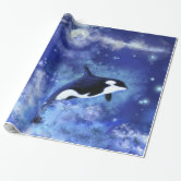 Orcas Killer Whales in the Ocean Patterned Tissue Paper
