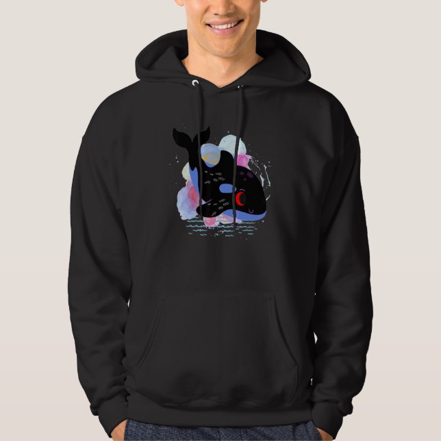 Killer Whale Orca,design orca ,Orca Family Hoodie (Front)