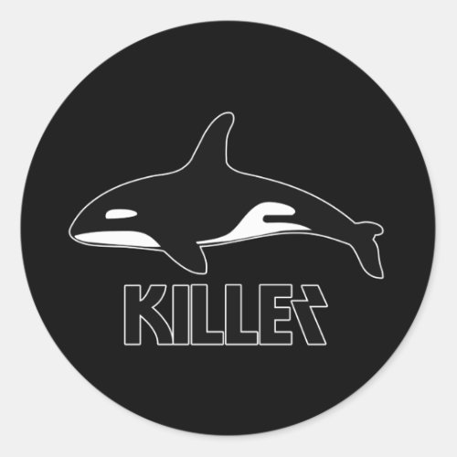 Killer Whale Orca of Death Classic Round Sticker