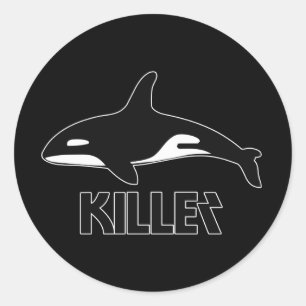 Killer Whale Orca of Death Classic Round Sticker