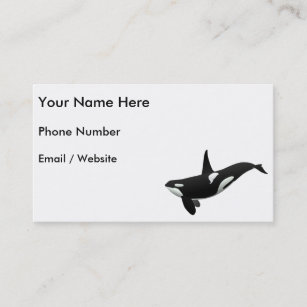Killer Whale, Orcinus Orca Business Card