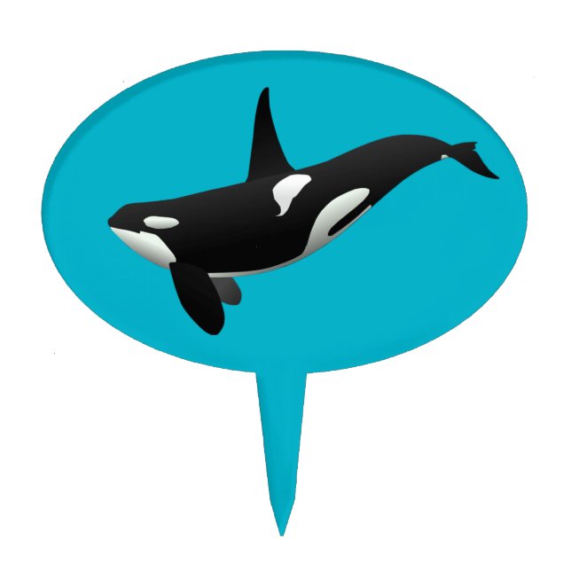 Killer Whale, Orcinus Orca Cake Topper (Front)