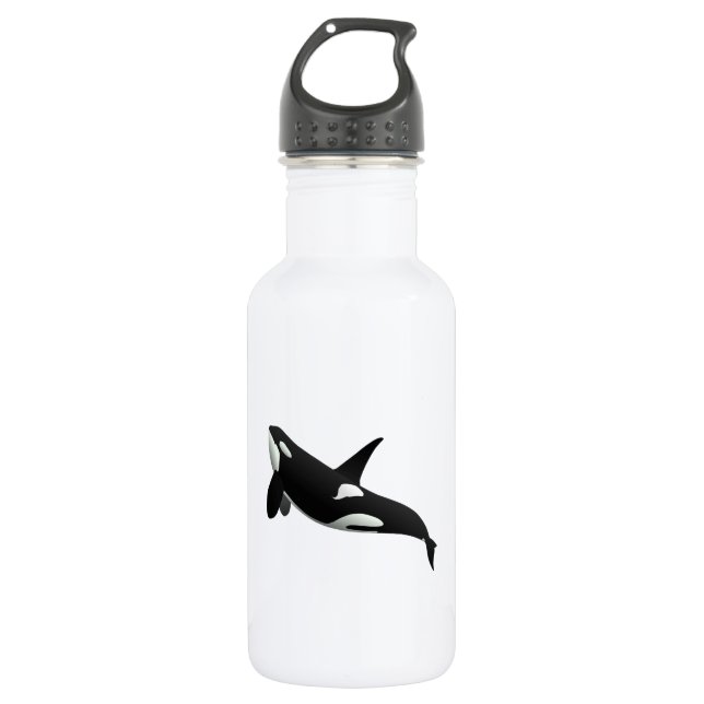 Killer Whale, Orcinus Orca Stainless Steel Water Bottle (Front)