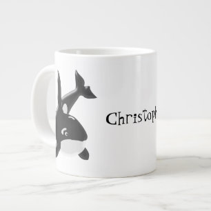 Killer Whale Personalised Giant Coffee Mug
