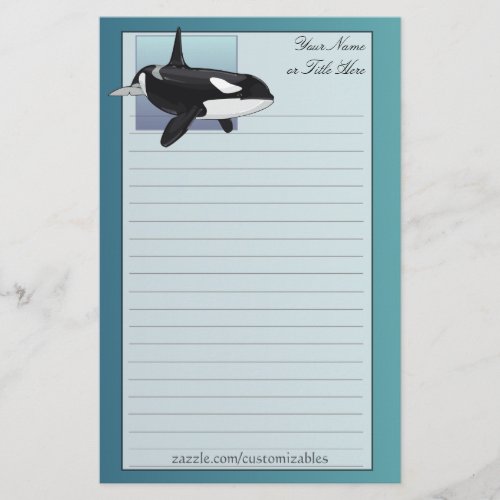 Killer Whale Stationery