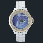Killer Whale Watch<br><div class="desc">Watches with Killer Whale on Full Blue Moon Night - MIGNED Painting</div>