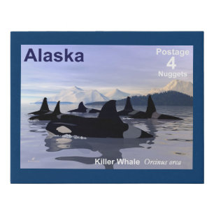 Killer Whales - Alaska Postage Faux Canvas Print