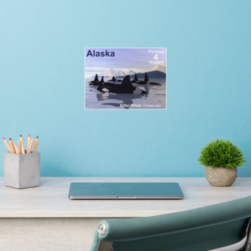 Killer Whales _ Alaska Postage  Wall Decal