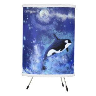 Killer Whales Blue Full Moon Lamp