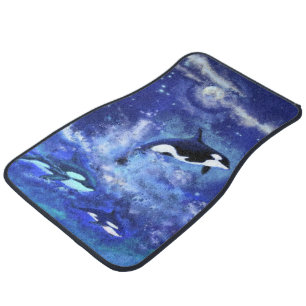 Killer Whales Car Floor Mat