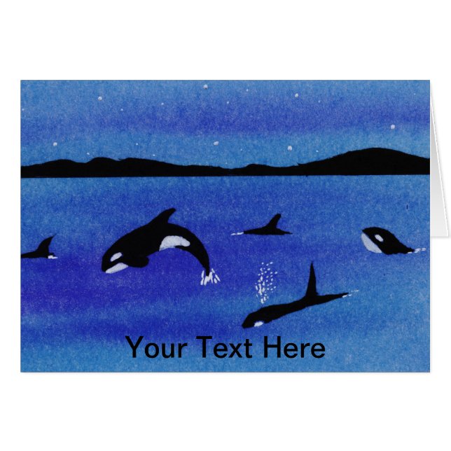 Killer Whales Cards (Front Horizontal)