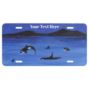 Killer Whales License Plate