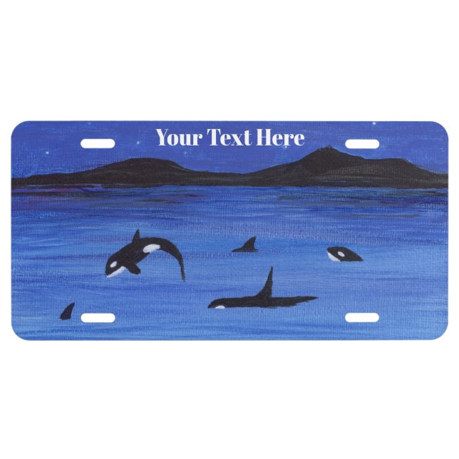 Killer Whales License Plate (Front)