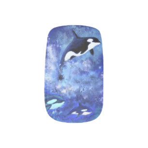 Killer Whales Nail Art