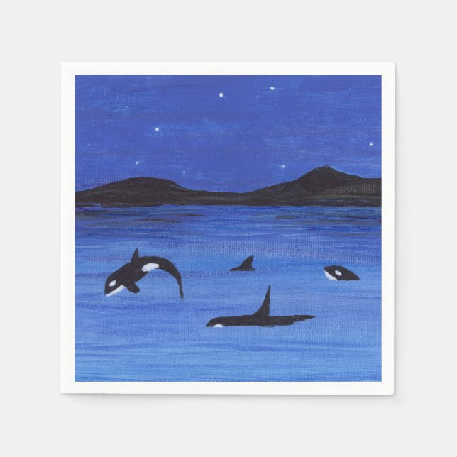 Killer Whales Napkins (Front)